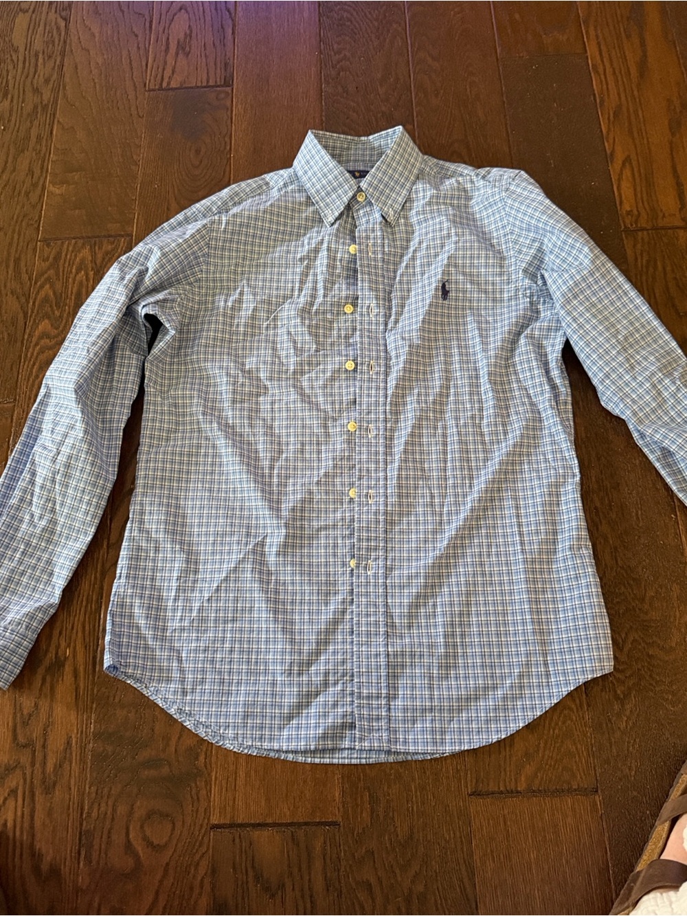 Ralph Lauren Light Blue Multi-Check Button-Down Shirt